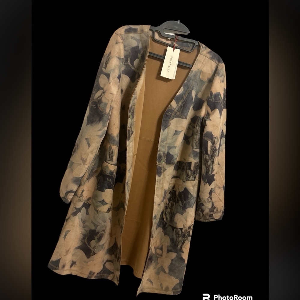 Solitaire Crisp Patterned Jacket Anthropologie size L NWT
